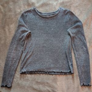 American Eagle Waffle Knit Long Sleeve Tee, Size Small